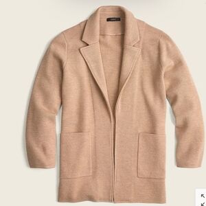 J. Crew Open-Front Sweater-Blazer in Tan XS